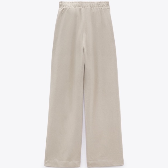 NWT, Zara Set, Cotton Top and Cotton Tied Pants, Sand/Beige, Small - Picture 6 of 10